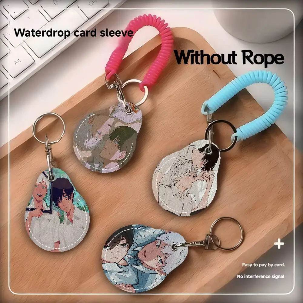 

Летний брелок Hikaru Died в стиле аниме, сумка для карт доступа, кольцо для ключей, кожаный держатель для карт, брелок для ключей, дверной замок, бирки доступа