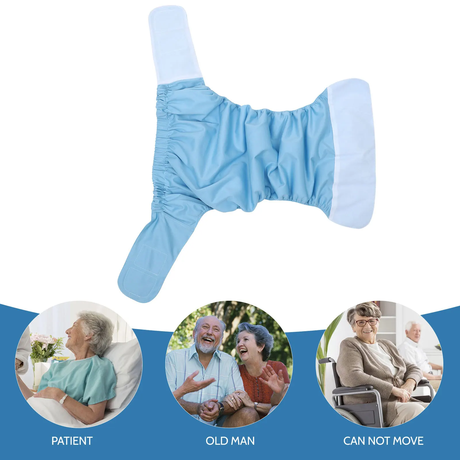 حفاضات قماشية قابلة لإعادة الاستخدام وقابلة للغسل للكبار ناعمة قابلة للتنفس وقابلة للتعديل ومقاومة للماء وامتصاص عالي للرجال والنساء وسلس البول المسنين