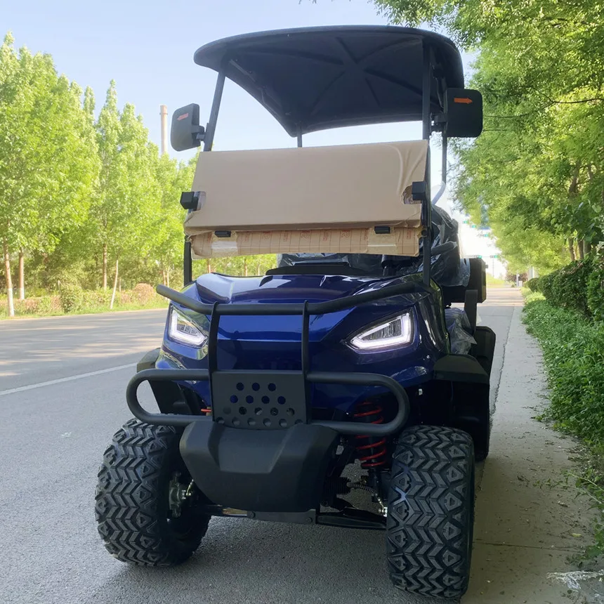 2024 Electric Car Street Legal Hot Sale VIP Honoured Guest  Design Lithium Battery Powered Off Road Tire Electric Golf Cart