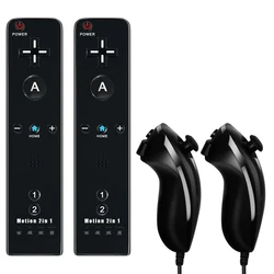 Mando inalámbrico 2 en 1 para Nintendo Wii/Wii U, mando a distancia Motion Plus con funda de silicona para videojuegos