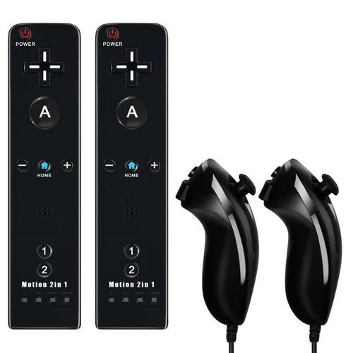 Para Nintendo Wii/Wii U Joystick 2 en 1 juego de controlador inalámbrico remoto Gamepad Motion Plus con funda de silicona videojuego