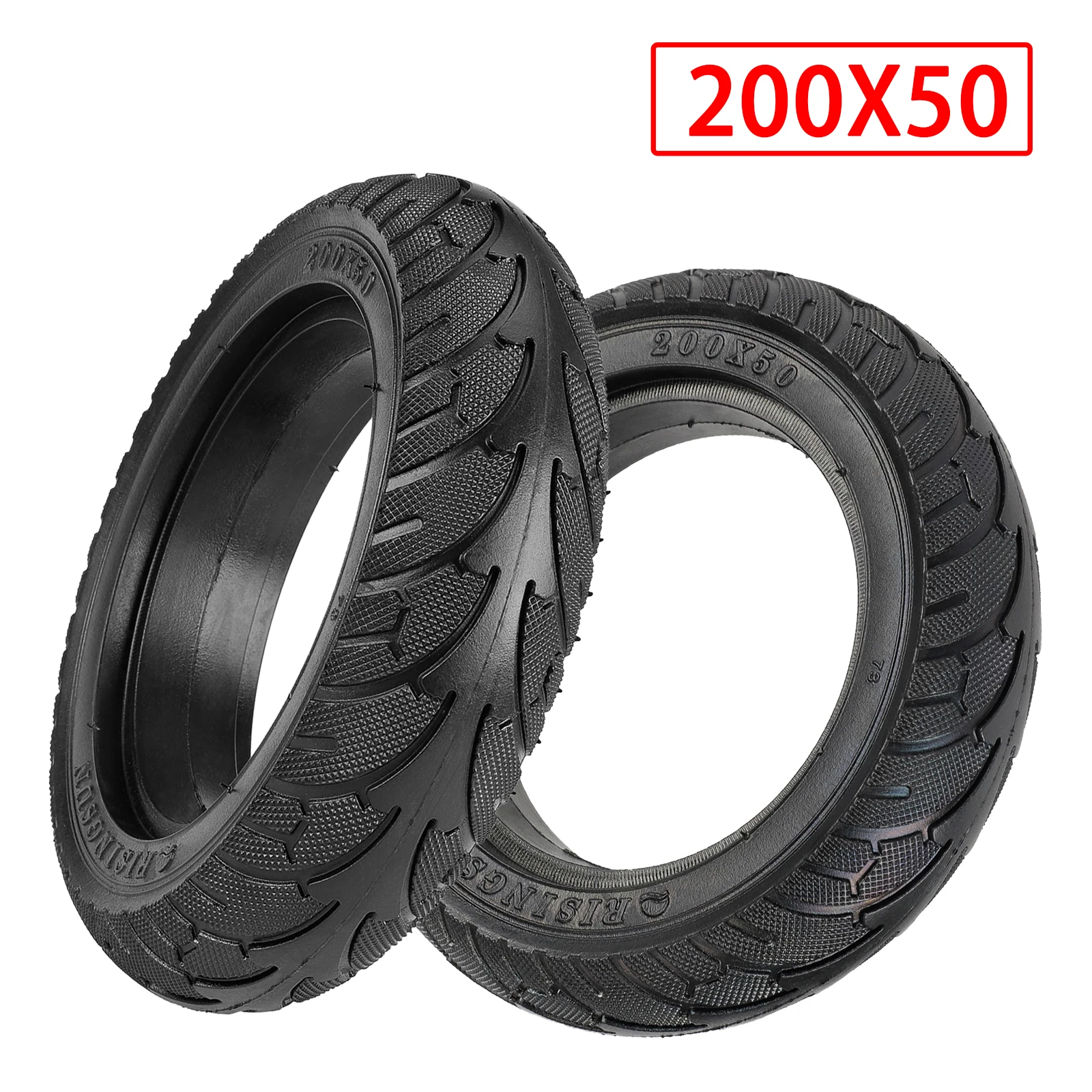 

Risingsun 200x50 твердая шина 8 дюймов бескамерная шина 200*50 ненадувная Взрывозащищенная шина для электродвигателя скутера