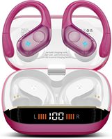 Wireless Earbuds Bluetooth 5.4 Headphones 75H Stereo Deep Bass Sports Over Ear Buds with Earhooks, LED Display Bluetooth Earbuds