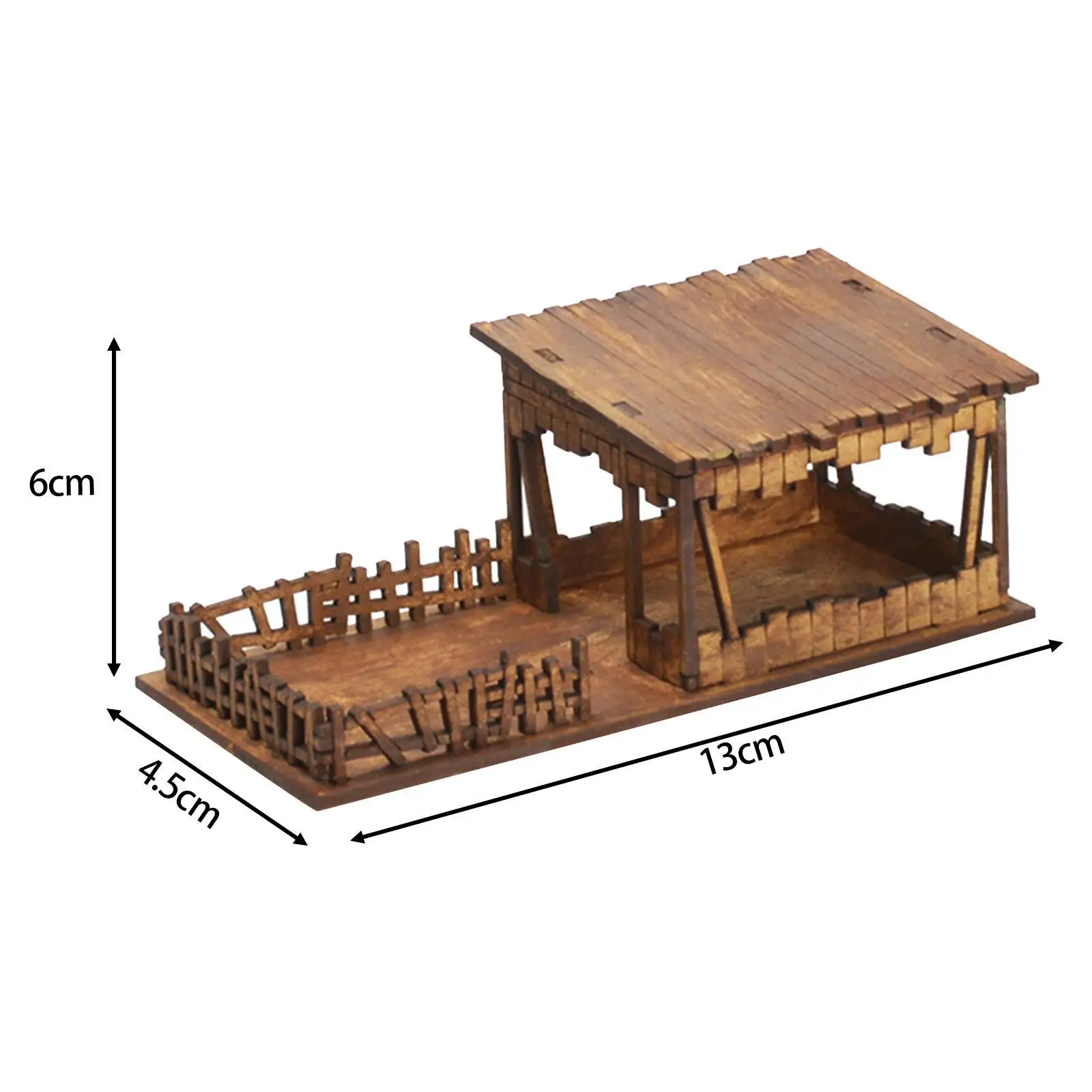 Casa in legno fai-da-te assemblare kit di architettura modello Buiilding puzzle in legno 1/72