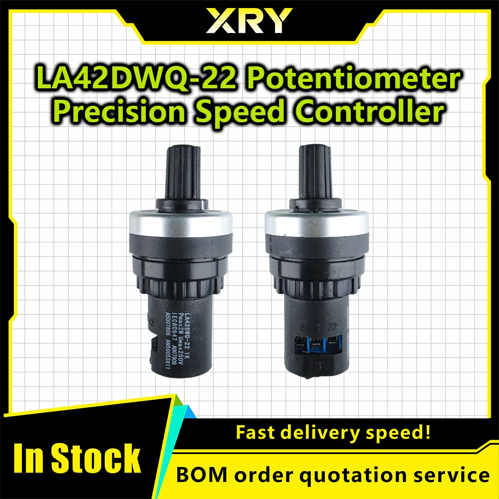 XRY LA42DWQ-22 1K 2K 5K 10K 22mm Diameter Pots Rotary Potentiometer Converter Governor Inverter Resistance Switch