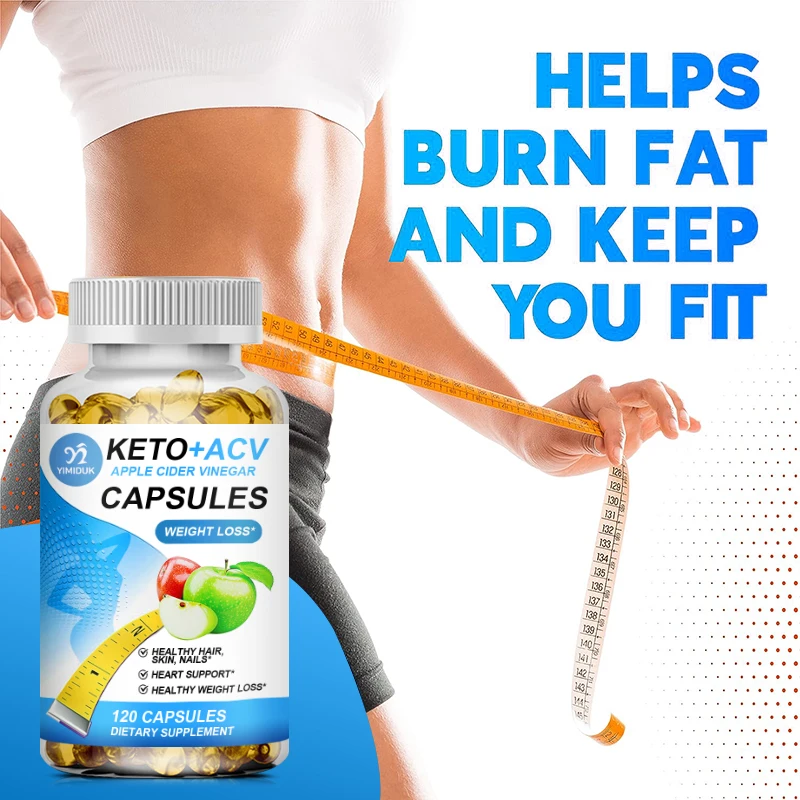 Keto Apple Cider Vinegar Capsules ACV for Adult Slimming Lose Weight Fast Immunity Appetite-Suppression Slimming