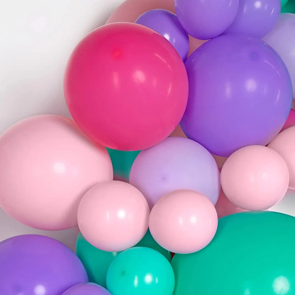 Pink Purple Balloon Arch Garland Kit Mint Blue Purple Pink Birthday Balloons for Baby Shower Mermaid Unicorn Party Decoration