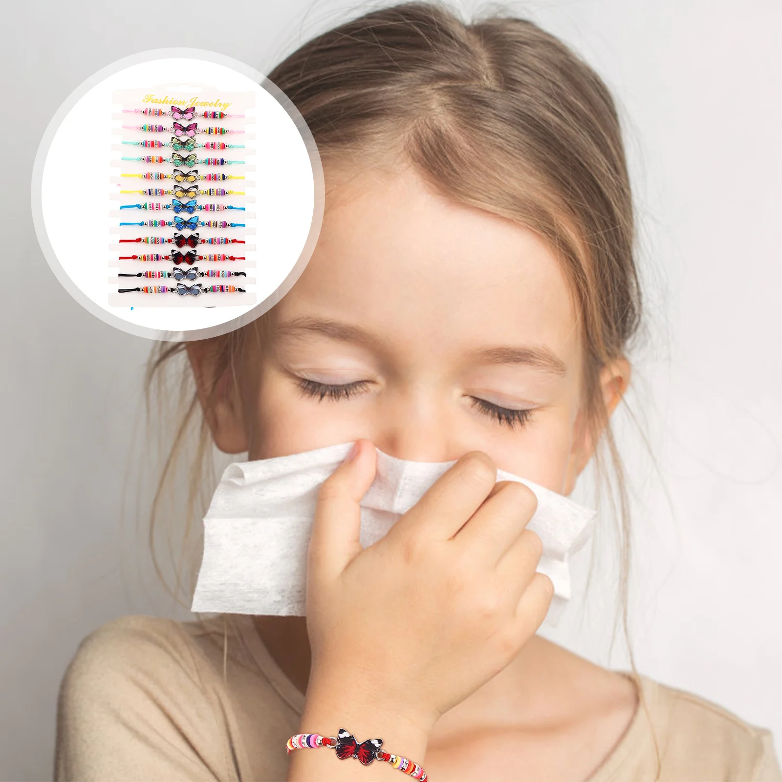 

12Pcs Kids Bracelet Adjustable Bohemian Polymer Clay Handmade Wrist Jewelry Fashionable Gift Jewelry Accessory