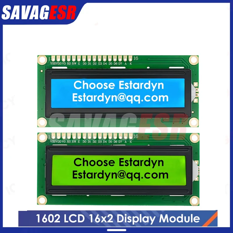 LCD1602 1602 Module Green Screen 16x2 Character LCD Display Module.1602 5V Green Screen And White code for
