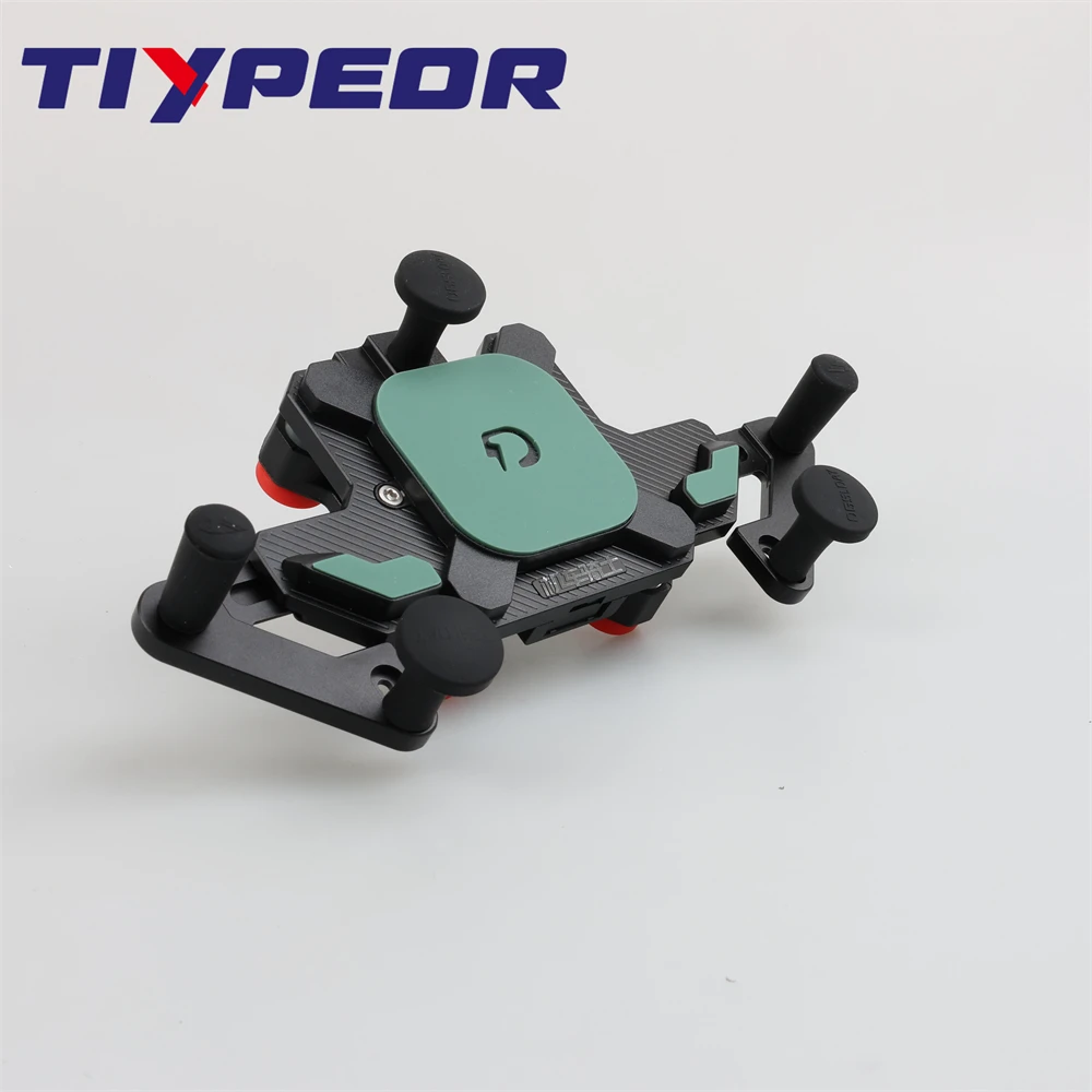 TIYPEOR Universal Motorcycle Bicycle Bracket Maglev Shock Absorption 15W Wireless Charger Mobile Phone 360 Degree Adjustment