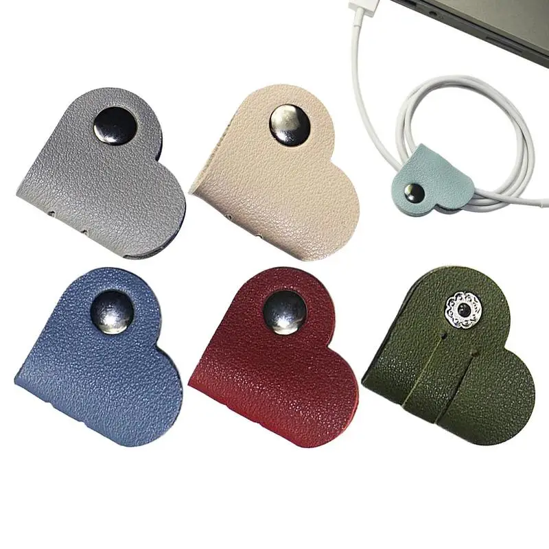 

Mini Heart Shape Cable Organizer Portable USB Cord Holder Vintage Earphone Wire Data Line Clip Wire Holder Clip Winder Tie
