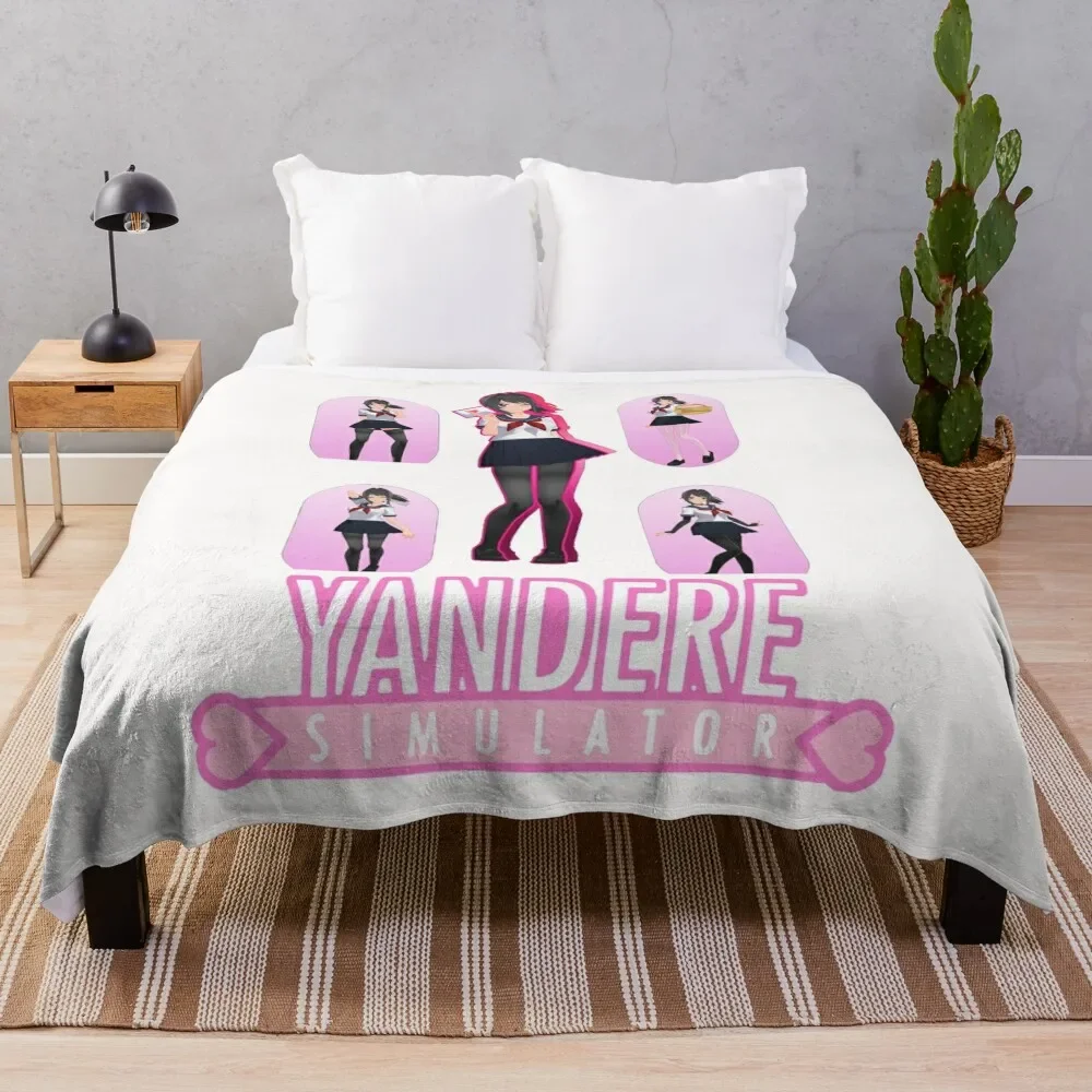 

yandere simulator-yandere sim-yandere simulator yandere simulator Throw Blanket Decorative Throw Sofas Blankets