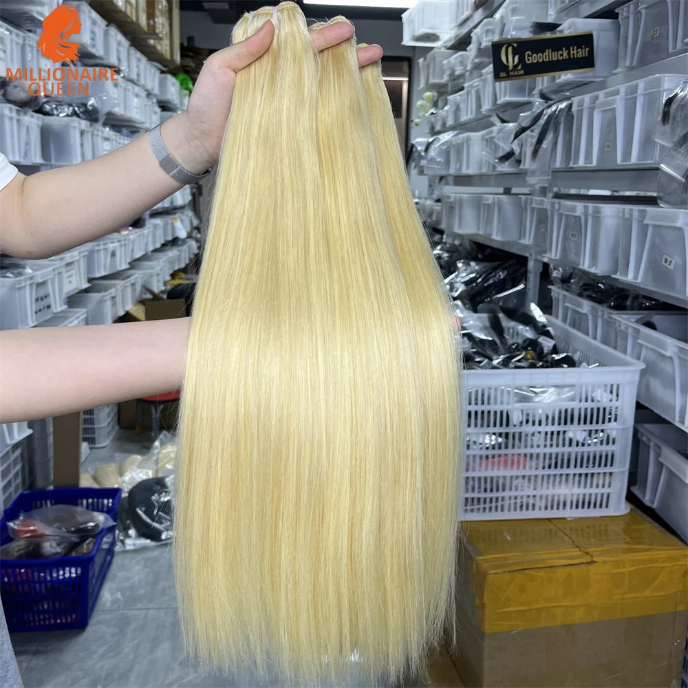 

15A Super Double Drawn Virgin 613 Straight Bundles Weaving Raw Vietnamese Hair Bundles Human Hair Weave Millionaire Queen