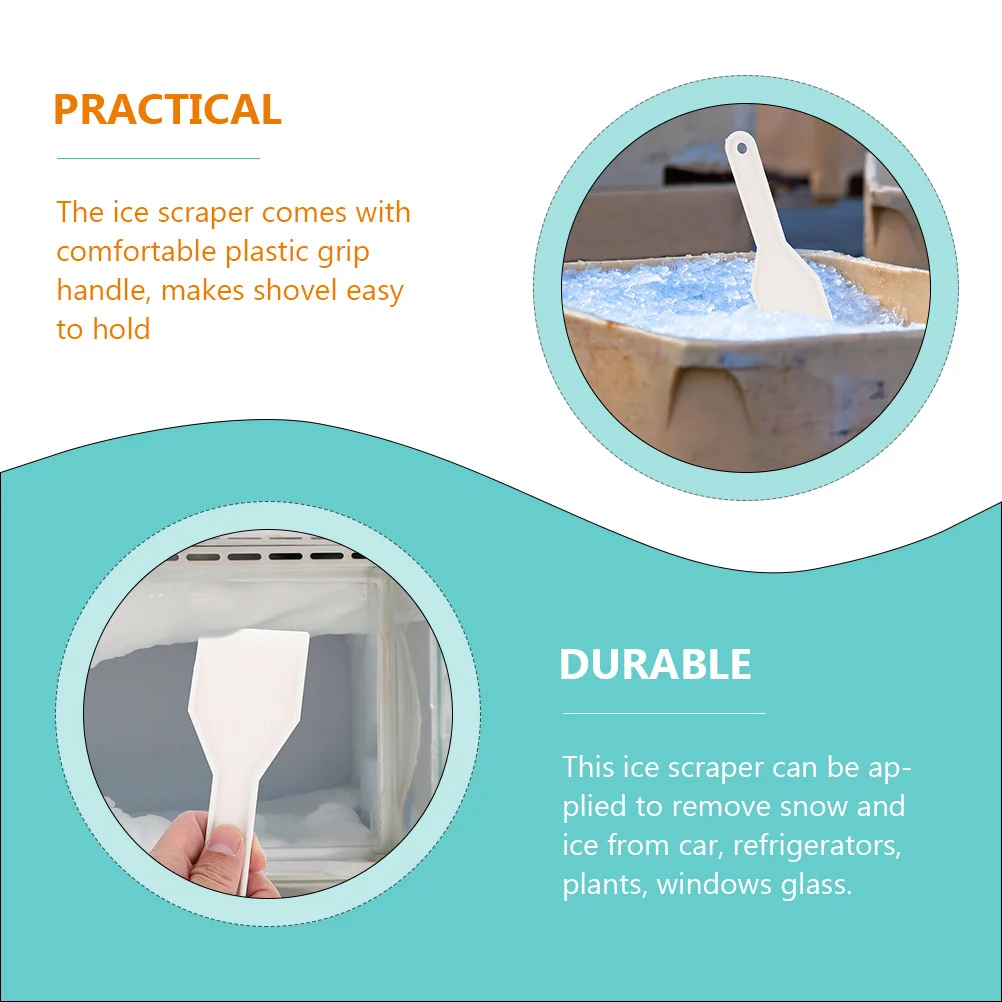 

10Pcs Refrigerator Ice Scrapers Wide Plastic Handles Ice Removal Shovels for Freezer Frost Snow Scraper