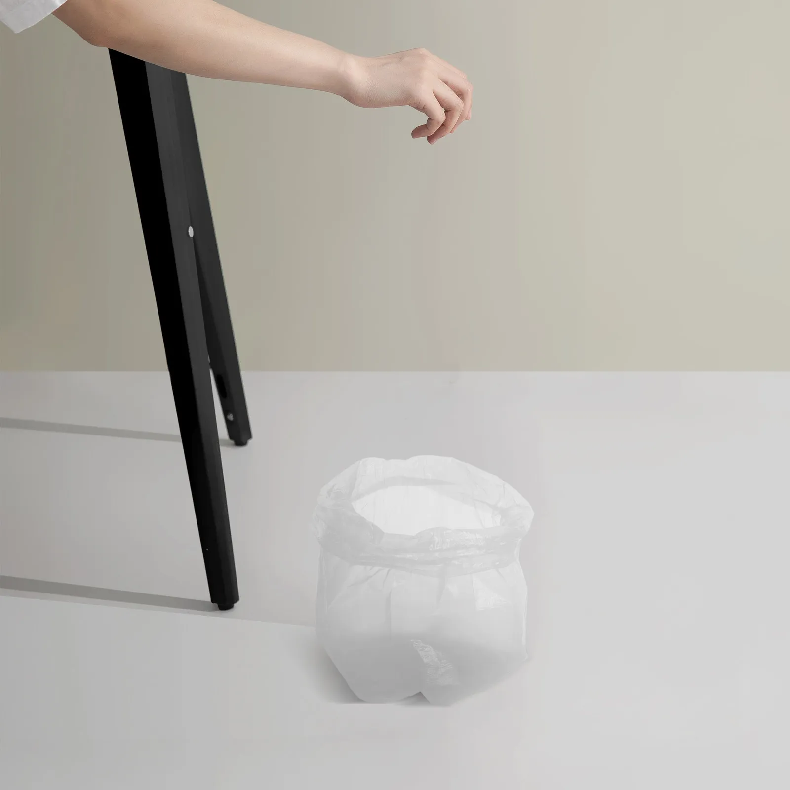 10 Rolls Small Trash Bag Desk White Bags Desktop Rubbish Disposable Garbage Can