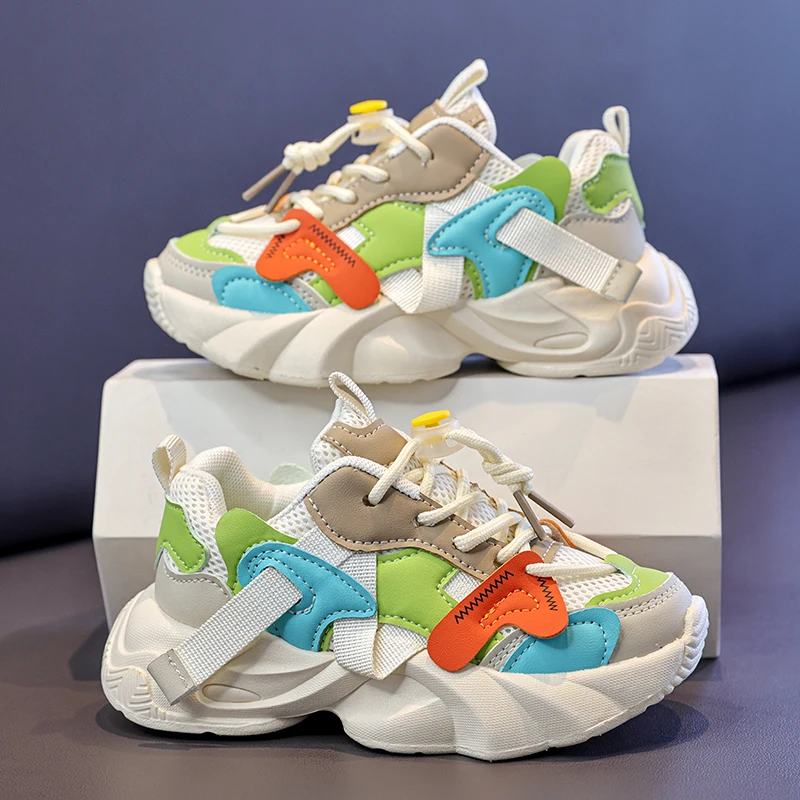 

Kids Sports Running Sneakers for Boys Girls Unisex Fashion Classic Spring Autumn School 26-36 Breathable Children Casual Shoes