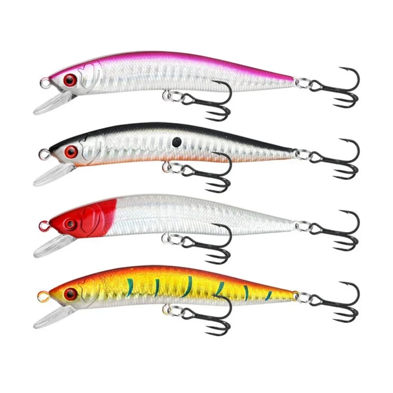 Fishing Lures Long-Distance Casting Surface Laced With Ring Beads And Gold-Stamped Minnow Bait For Bass Fishing Lures