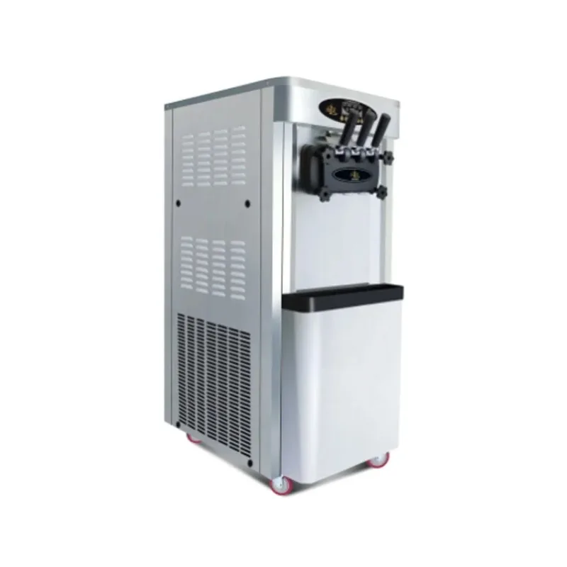 ماكينة آيس كريم أوتوماتيكية لسطح المكتب التجارية من الفولاذ المقاوم للصدأ عالية الجودة بثلاث نكهات صانع مخروطي ناعم فواكه الحليب أخرى