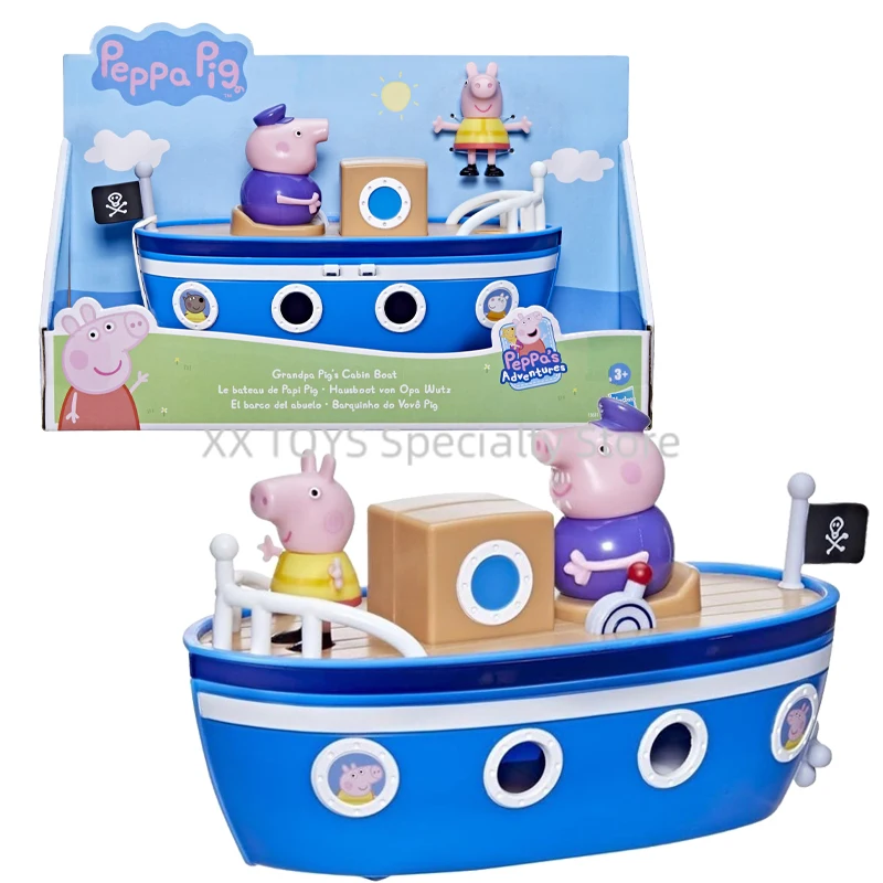 

Hasbro Peppa Pig Peppa’s Adventures Grandpa Pig’s Cabin Boat Vehicle Preschool Toy With 1 Figure Children Play House Toys Gifts