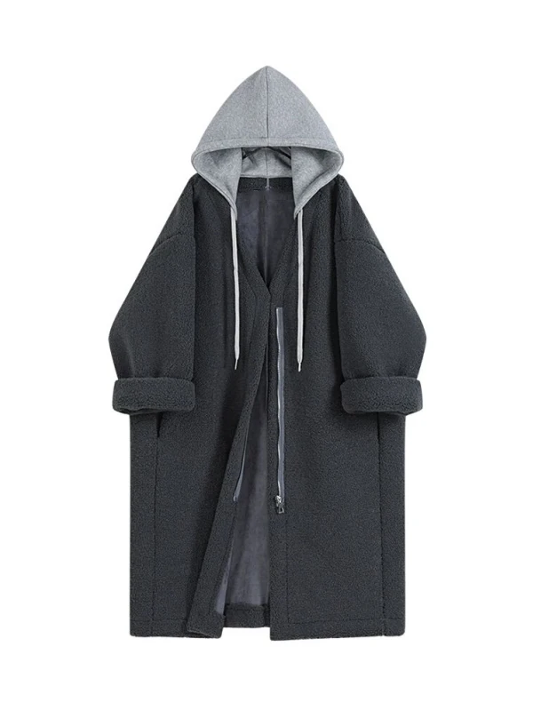 Inverno 2025 novo sle eepskin casaco feminino gola de pele de comprimento médio destacável capuz versão coreana corte reto jaet