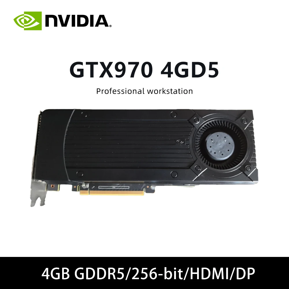 GTX 970 4G GPU GTX 970 4GB D5 DP CRAD VGA Graphics Card Support 4GB GDDR5 256bit PCI-E 3.0 HDMI DP DVI 8pin for Desktop PC Compu