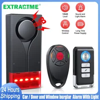 Extractme 108dB alarma antirrobo alarma de vibración inalámbrica con Control remoto alarma de puerta y ventana sistema de seguridad de alarma de coche