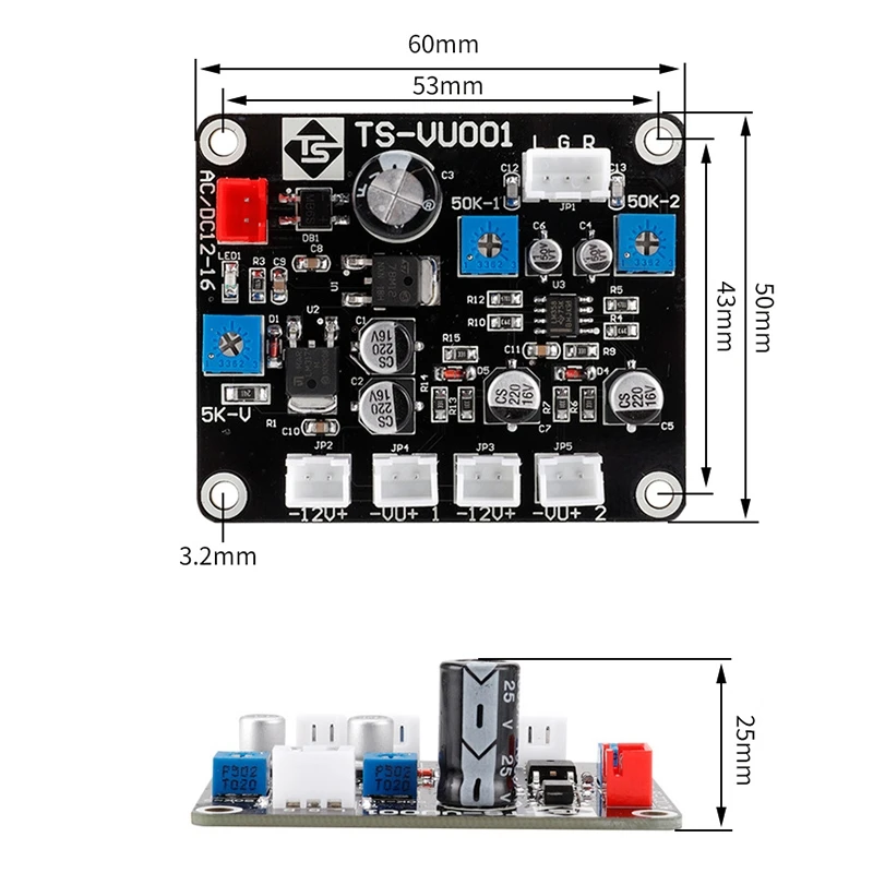 Alimentação Driving Board, DB Nível Header, TN-90A VU Meter