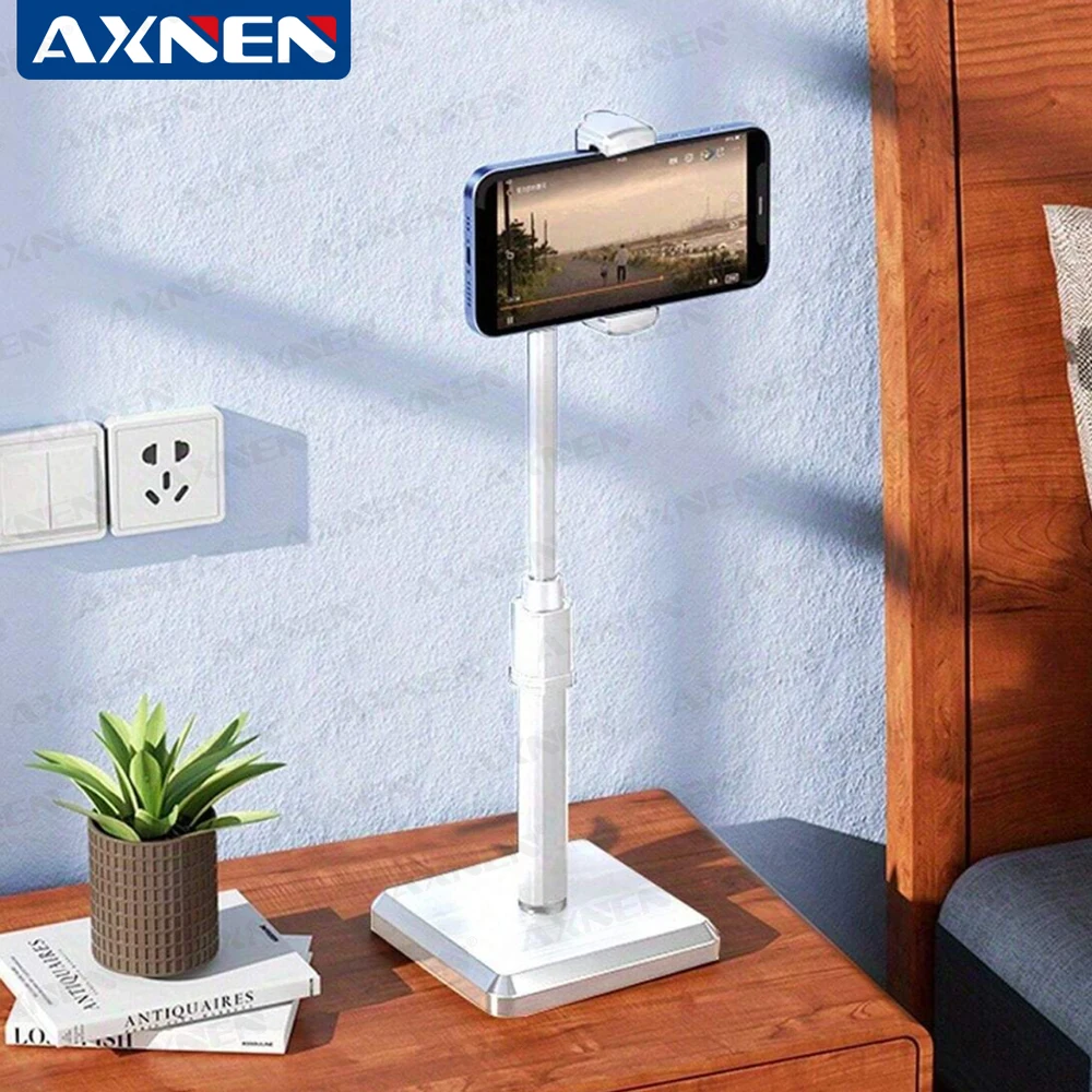 

Cell Phone Holder - 360 Degree Swivel, Adjustable Height, Sturdy Base, Lazy Design, Easy Streaming - Universal Compatibility