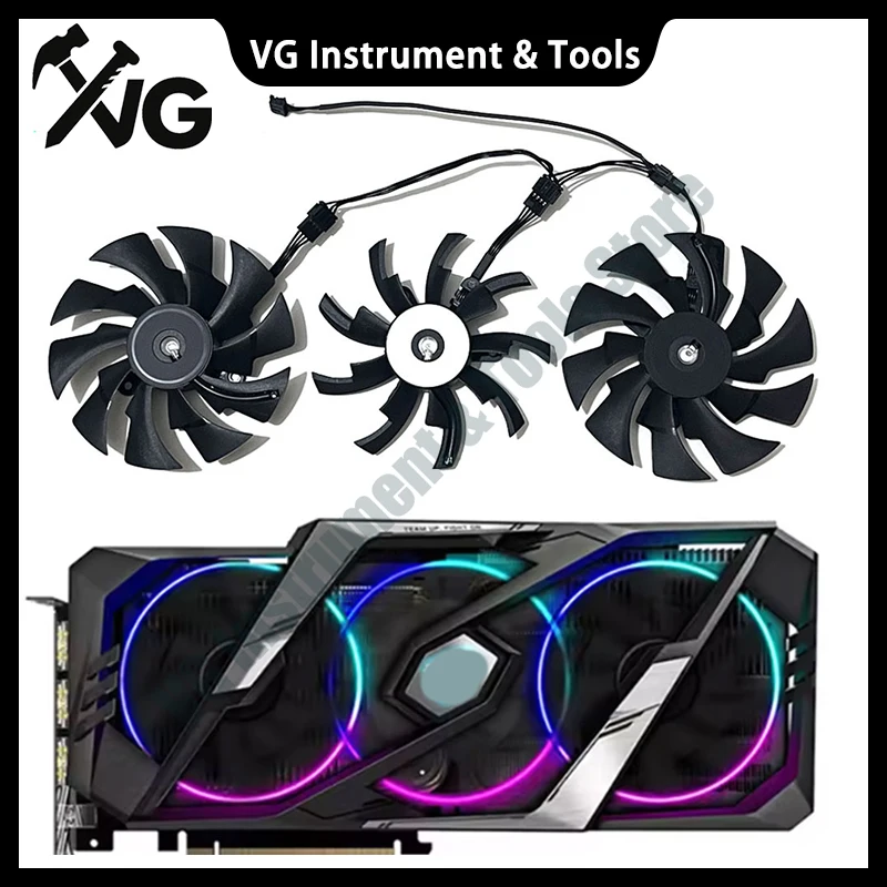 Für 95MM PLD10015B12H 0,55A RTX 2070 2080 GPU-Lüfter, für GIGABYTE Aorus RTX 2060 SUPER RTX 2070 2080 2080 Ti Grafikkarte – Detail 1