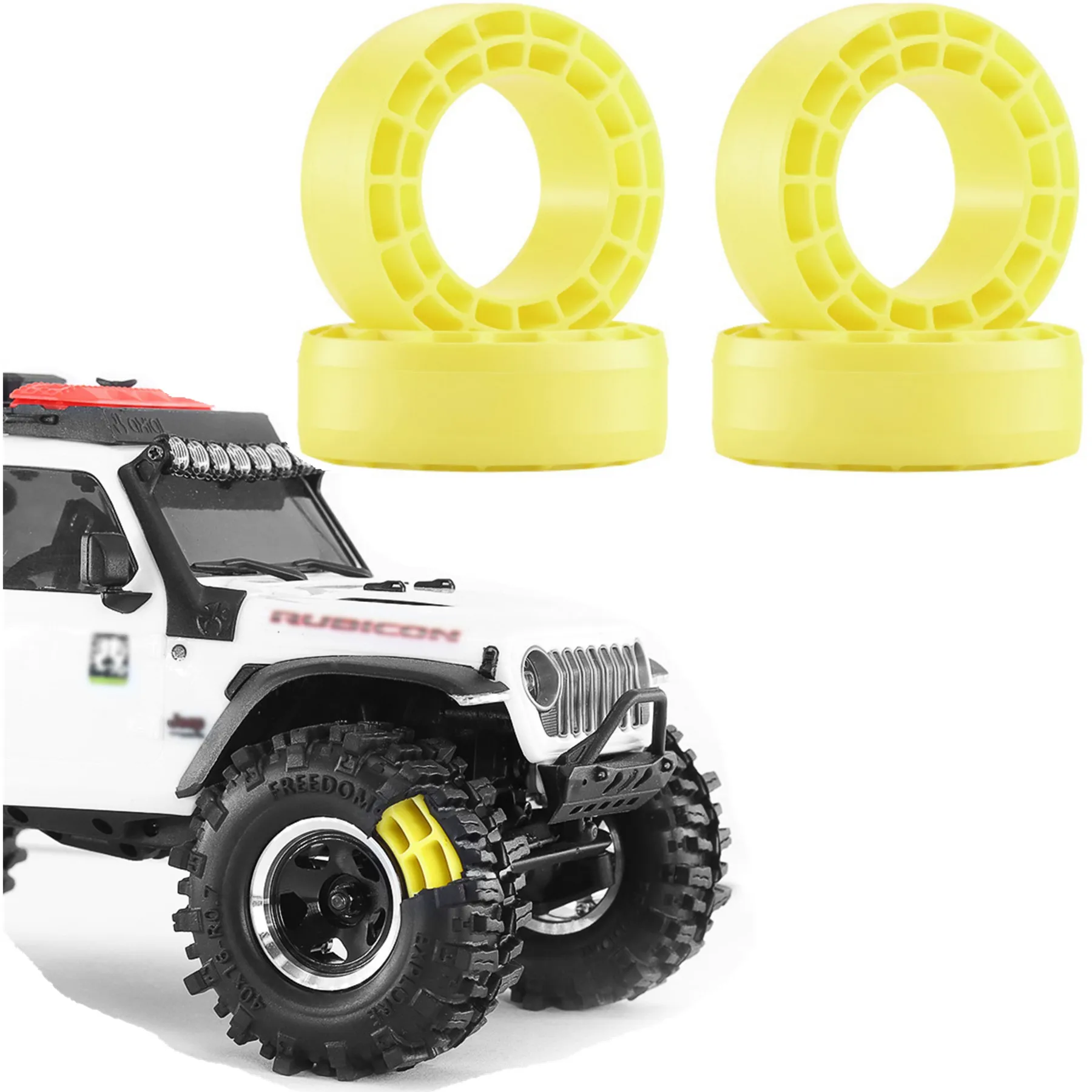 Inserts de pneus en caoutchouc silicone RC de 0,7 pouces, mousse imperméable pour roues de crawler 1/30 1/32, pneus SCX30 Redcat Ascent-32 Axial 39-41 mm