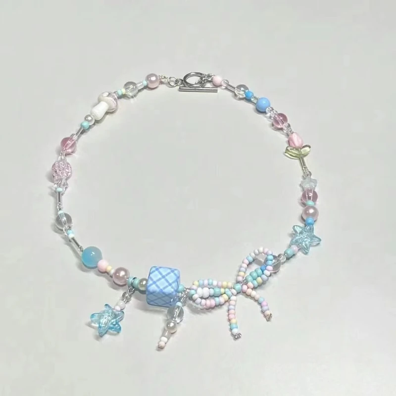 Modische und farbenfrohe Apfelstern-Hundekatze, süße Perlenkette, Sommer-SeasideGirl, lustige Elefanten-Perlenkette, Schmuck, Spielzeug, Geschenk