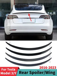 Asa traseira do spoiler do tronco para tesla modelo 3 y 2016-2023 original de fábrica estilo de alto desempenho acessórios de ajuste de barragem de ar