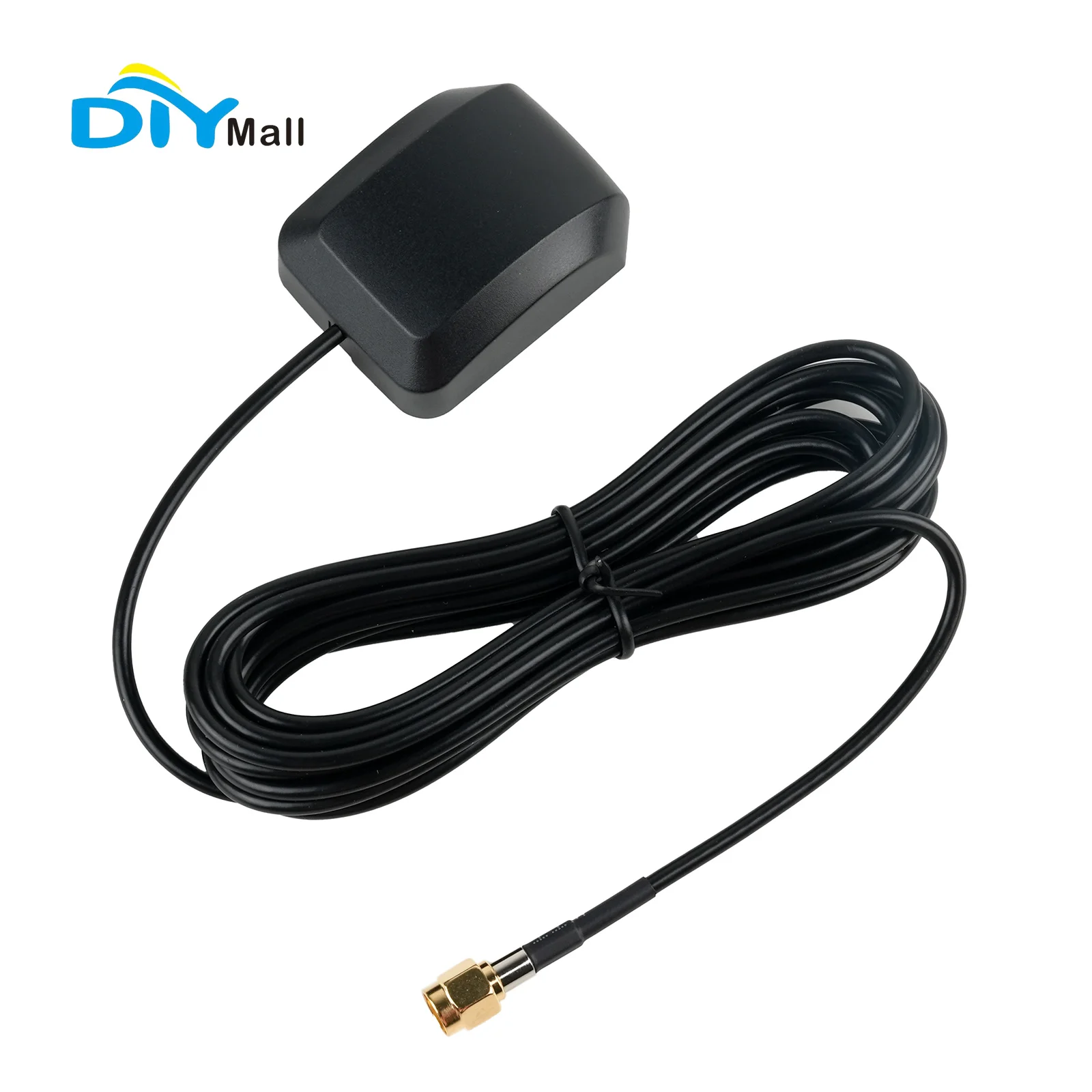 DIYmall GPS GLONASS External AntennaMagnetic Mount High Gain 4.5dBi LNA 28dB 1575.42/1602 MHz RG174 3m Cable Male Connector IP67