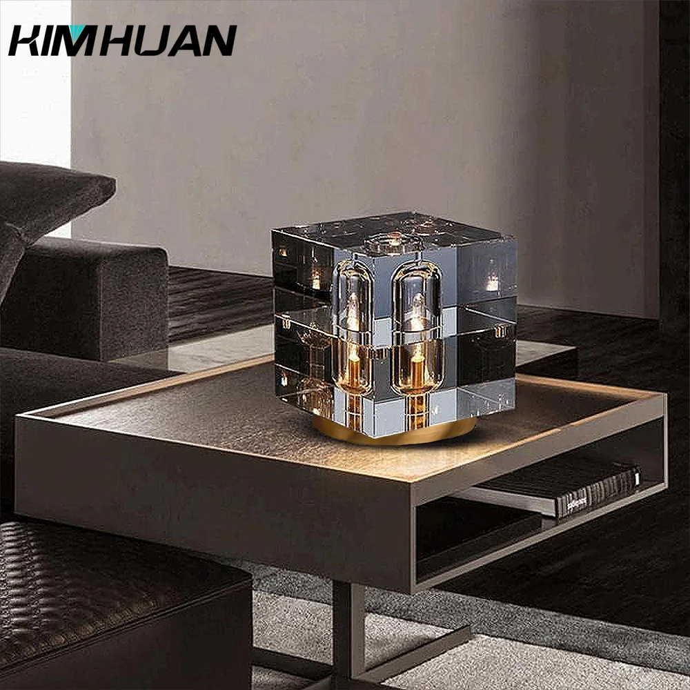 Crystal Table Lamp Living Room Decoration Bedroom Bedside Table Lamp Study Reading Lamp Creative Modern Simple Night Light