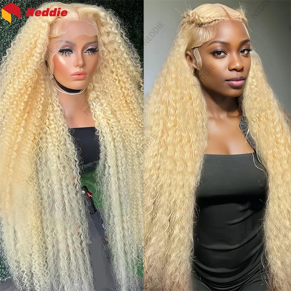 

Blonde 613 13x6 Hd Lace Frontal Preplucked 30 32 Inch Curly Wigs Human Hair 13x4 Transparent Lace Front Deep Wave Wig for Women