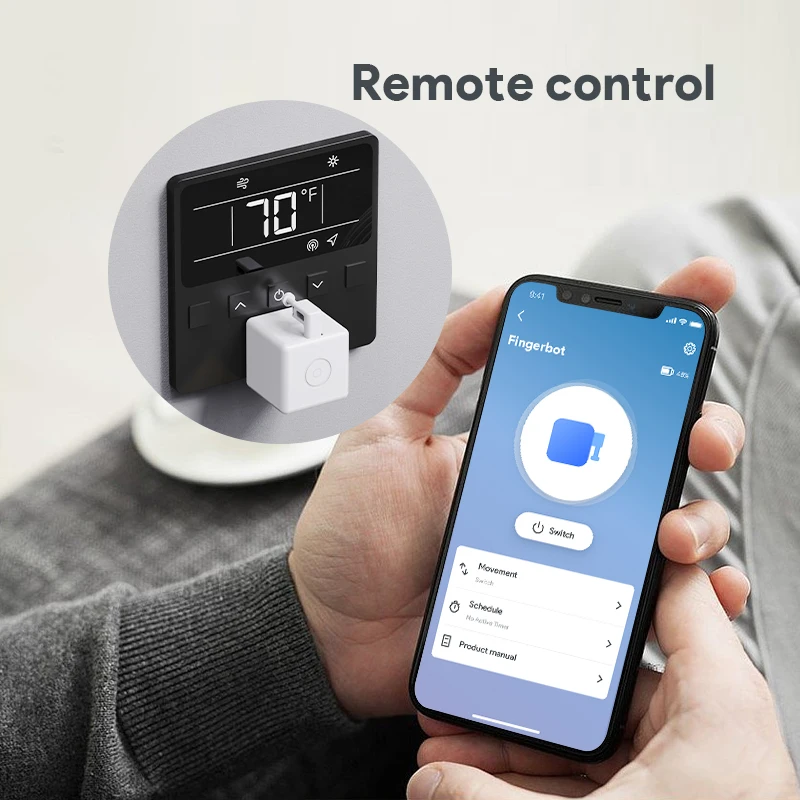 New Tuya Bluetooth Smart Touch Fingerbot Plus USB Charge Version Switch Button Pusher Arm Fingerbot Via Alice Alexa Google Home