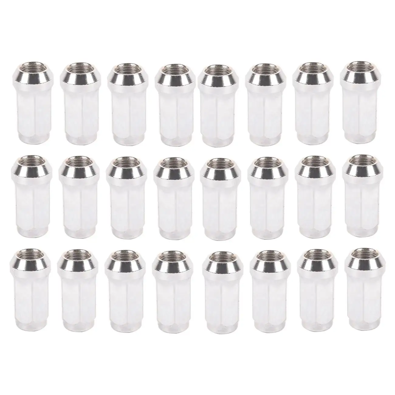 

Гайки колесных ступиц (24 шт.) M14x1.5 с коническим седлом, хромированные, для Chevrolet Ford