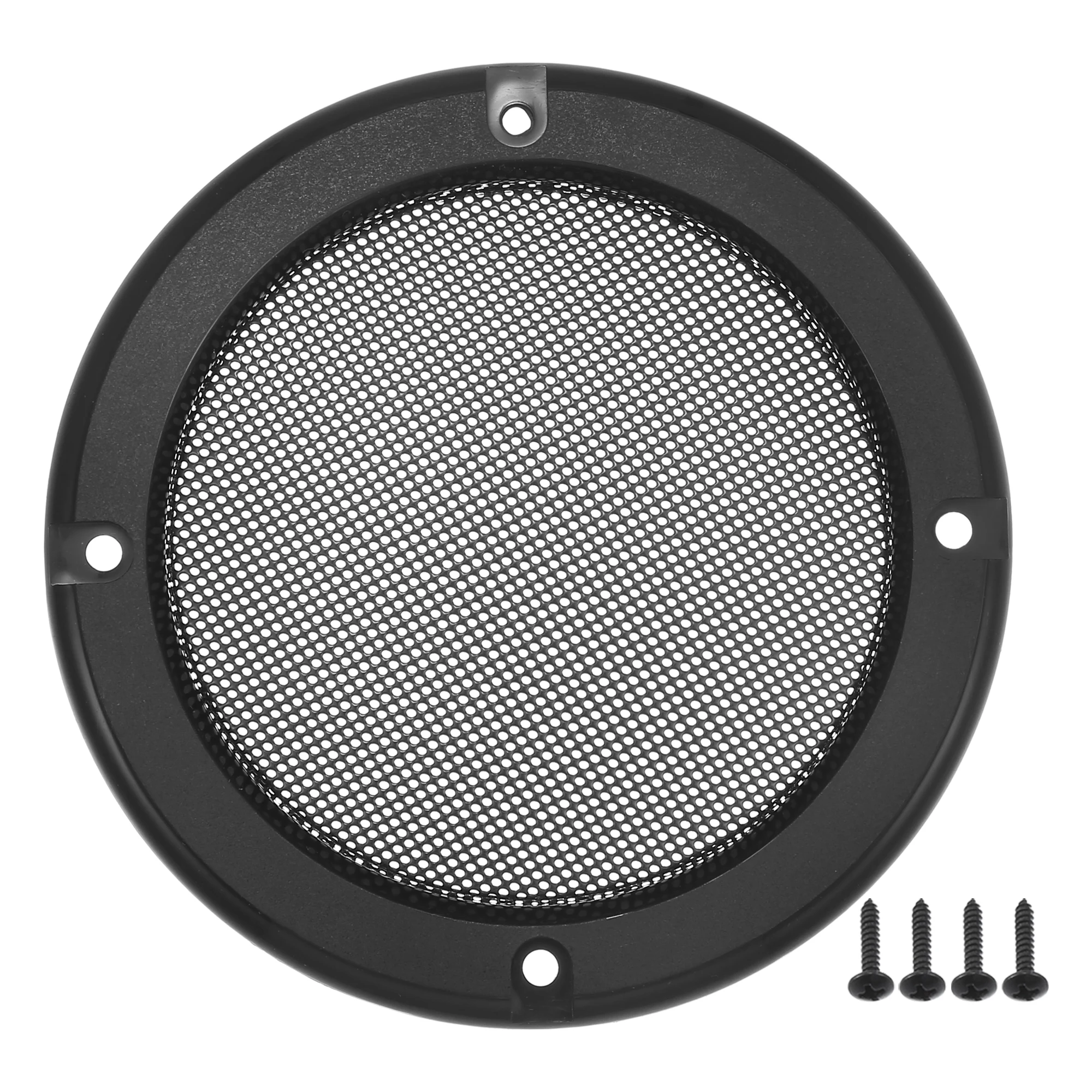 X Autohaux Car Speaker Grill Cover Mesh 4 inch 5 inch Round Audio Subwoofer Guard 1 Pcs Black Metal Net  Loudspeaker Accessories