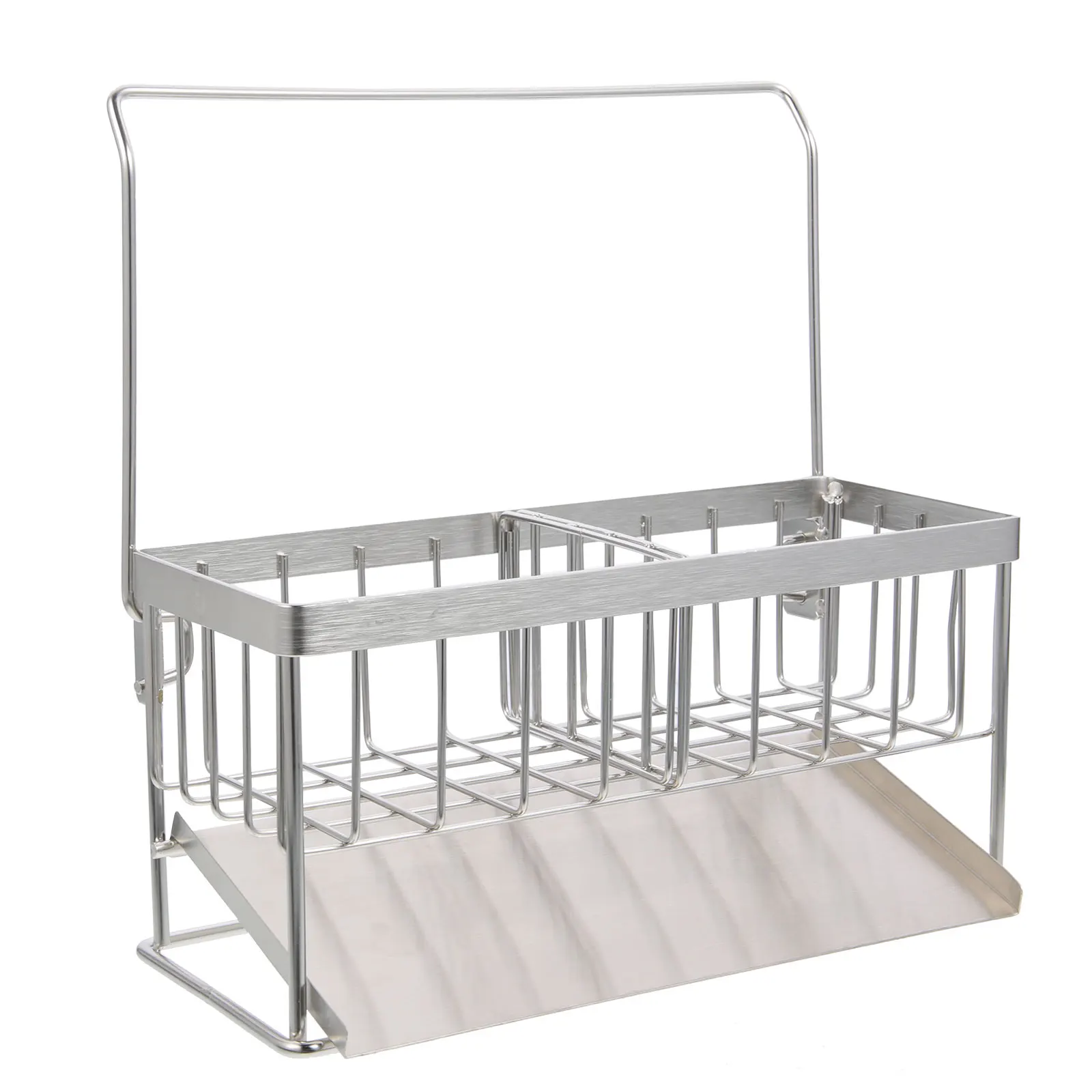 

Kitchen Sponge Holder Stainless Steel Large Capacity For Sink Organizer Drain Design Keeps Countertop Clean Tidy Space