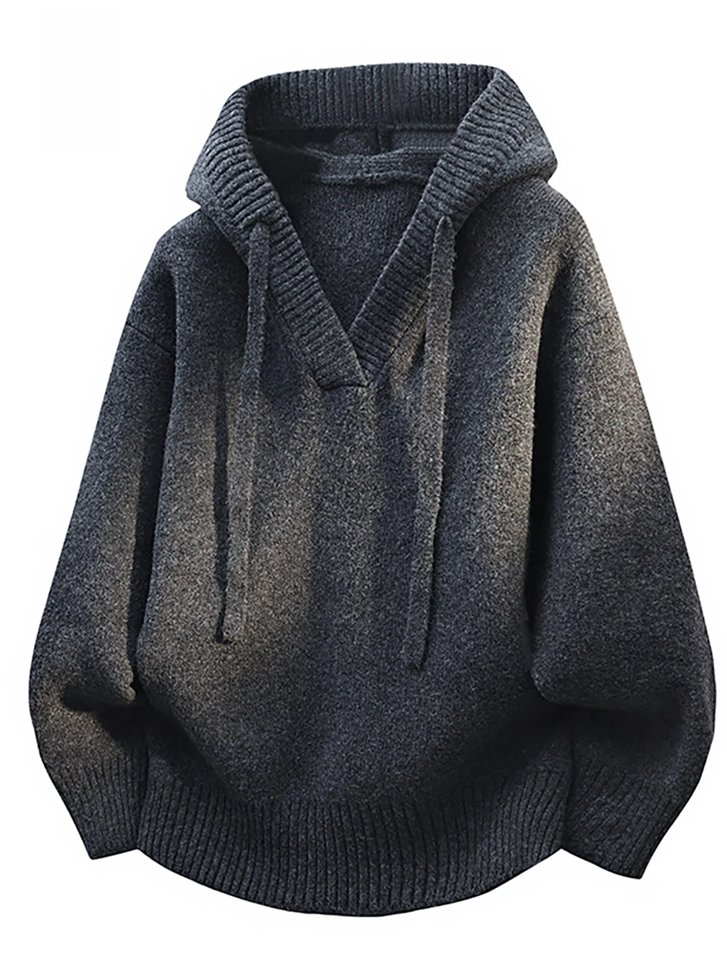 

Мужской вязаный свитер-худи Narino свободного кроя из мягкого полиэстера с длинными рукавами, на молнии, для повседневной носки весной и осенью