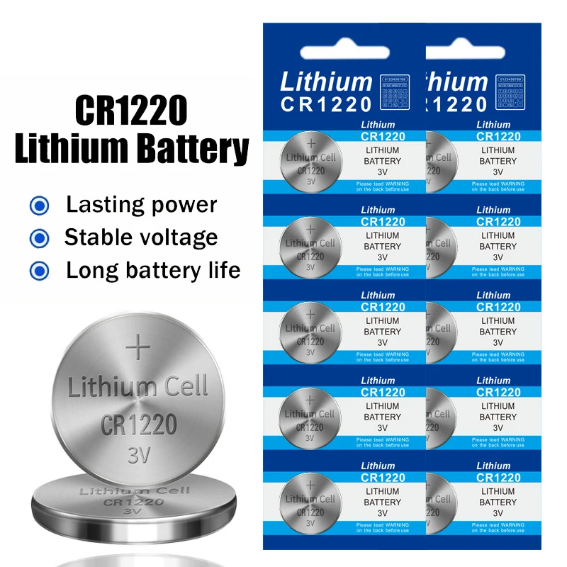 5-50PCS CR1220 LM1220 BR1220 KCR1220 3V Lithium Battery For Toy Watch Scale Calculator Car Remote Control Mouse Button Coin Cell