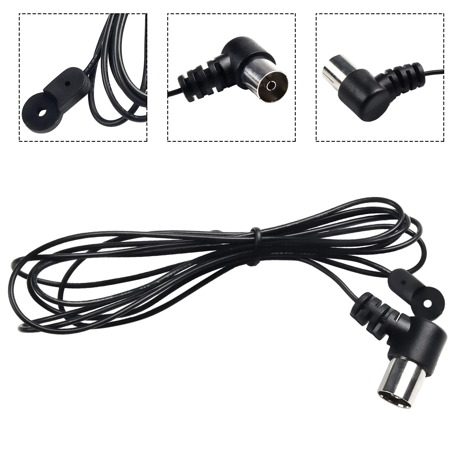 1x FM Radio Antenna F Adapter 75 Ohm Unbal Male Connector Indoor Stereo Home Radio Stereo Receiver Antenna Aerial Enhance Signal