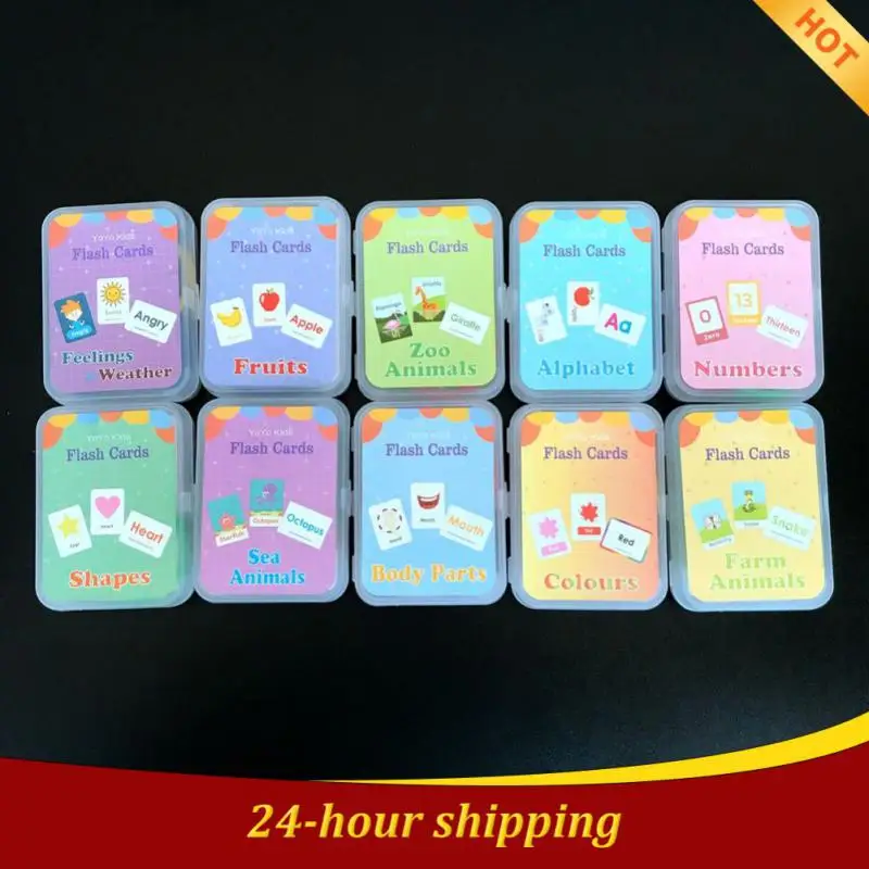 

Kids Montessori Baby Learn English Word Card Flashcards Reading Cognition Card Educational Toys For Children Learning Gift