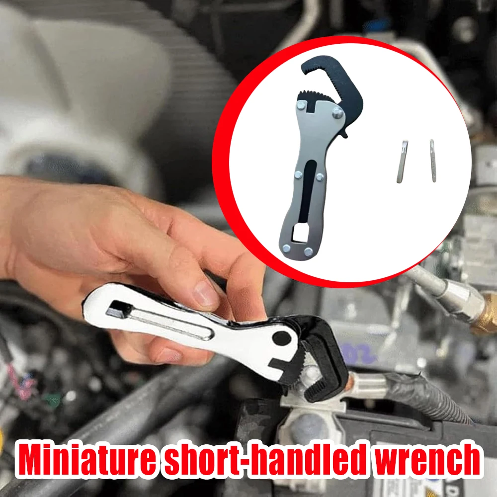 مفتاح ربط صغير قصير كروفوت مجموعة مفاتيح قصيرة قابلة للتعديل صغيرة للمساحات الضيقة مفتاح ربط لإصلاح المنزل بنفسك أعمال السباكة