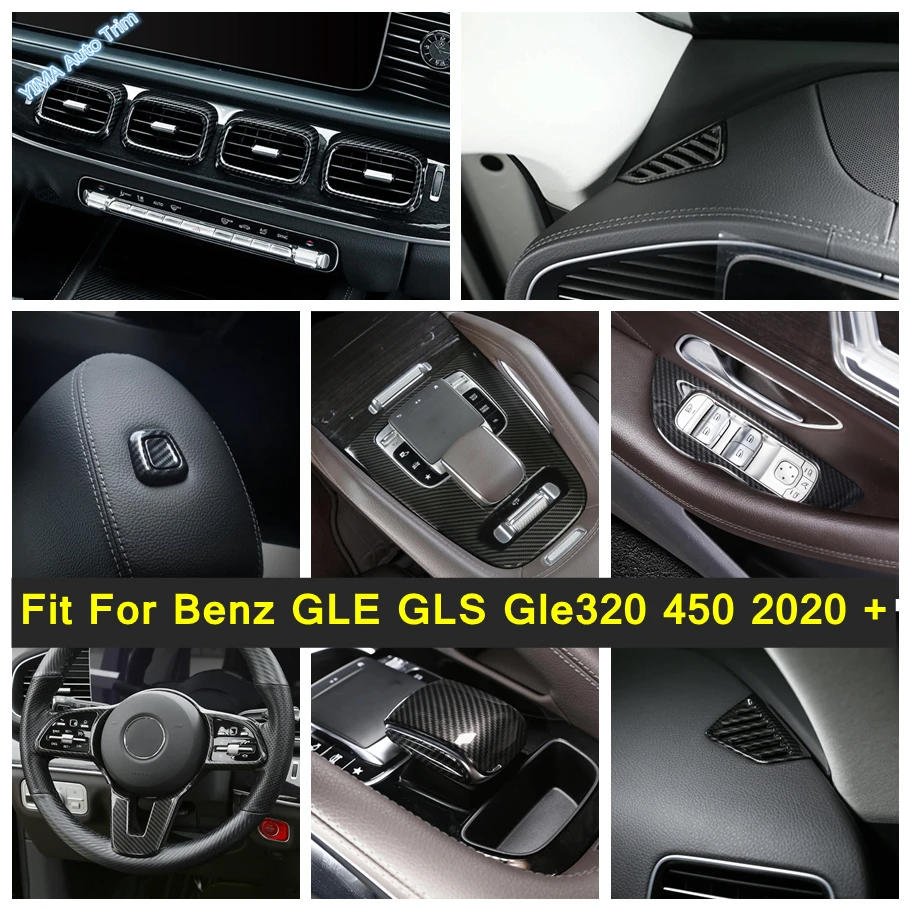 

Car Glass Lift / AC Vent Outlet / Steering Wheel Decor Cover Trim ABS Accessories For Mercedes-Benz GLE GLS Gle320 450 2020 2021