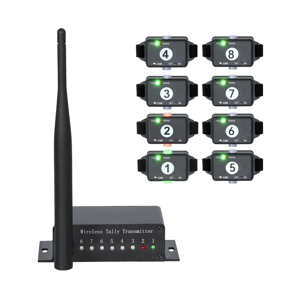 

8 Users Tally Light Wireless Tally Universal Compatible For Blackmagic ATEM Control Switcher Wireless Tally Light Conference