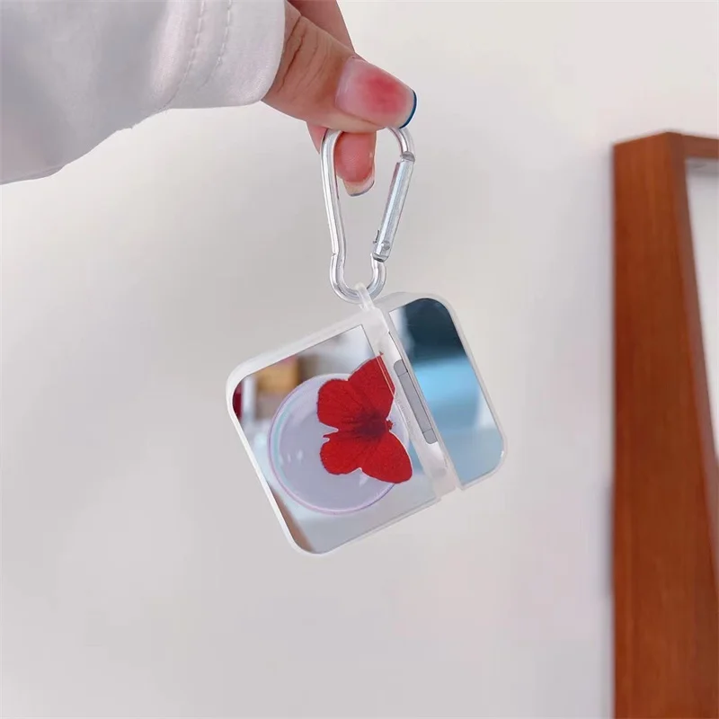 コインケース,ミラー付きイヤホン,美しい蝶,1 2 3,airpods pro用ケース,魅力的な充電ケース