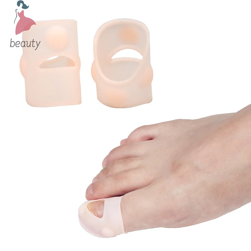 1pair Gel Ingrown Toenail Corrector Sleeves Big Toe Nail Healing Care Protector Paronychia Pain Relief Treatment Pedicure Tool