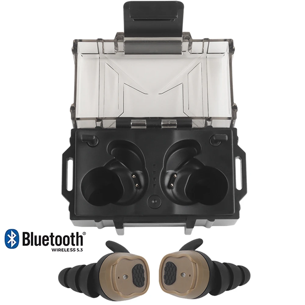 

Bluetooth 5.3 Tactical Earplugs Electronic Anti-noise for Shooting Anti-interference Noise-cancellin Hearing Protection Headset