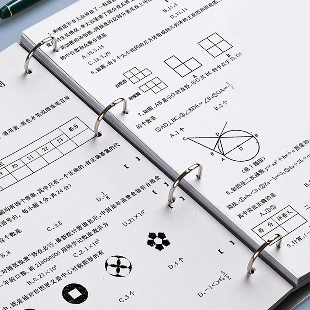 A4 4-hole D-type clip clip Blue PP folder perforated transparent binder folder a4 folder